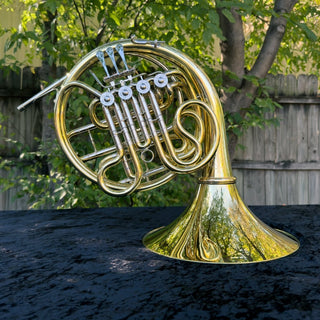 Engelbert Schmid "Golden Cut" - F/Bb Double French Horn - Yellow Brass - Detachable Bell - Unlacquered Finish