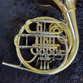 Engelbert Schmid "Golden Cut" - F/Bb Double French Horn - Yellow Brass - Detachable Bell - Unlacquered Finish