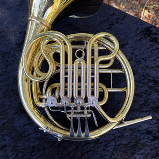 Engelbert Schmid "Golden Cut" - F/Bb Double French Horn - Detachable Bell Unlacquered Finish - Houghton Horns
