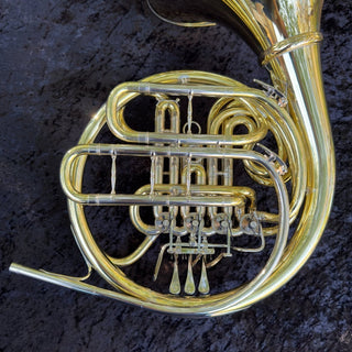 Engelbert Schmid "Golden Cut" - F/Bb Double French Horn - Detachable Bell Unlacquered Finish - Houghton Horns