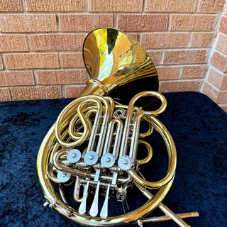 Finke Brendan - F/Bb/High F Triple French Horn - Yellow Brass - Detachable Bell - Lacquered Finish - Serial : 3903 (Pre - Owned) - Houghton Horns