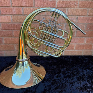 Finke Legacy Model 65 - F/Bb Double French Horn - Yellow Brass - Detachable Bell - Unlacquered Finish - Houghton Horns