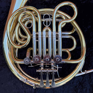 Finke Legacy Model 65 - F/Bb Double French Horn - Yellow Brass - Detachable Bell - Unlacquered Finish - Houghton Horns