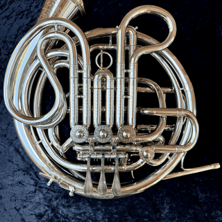 Hans Hoyer 6802 NSA Heritage - F/Bb Double French Horn - Nickel Silver - Detachable Bell - Lacquered Finish - Serial : 489091 (Pre - Owned) - Houghton Horns