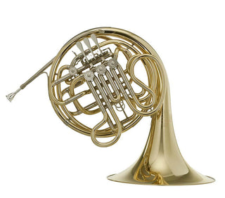 Hans Hoyer 6802 NSA Heritage - F/Bb Double French Horn - Nickel Silver - Fixed Bell - Lacquered Finish - Houghton Horns