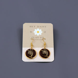 Hey Daisy Clay Co. - French Horn Earrings - Houghton Horns