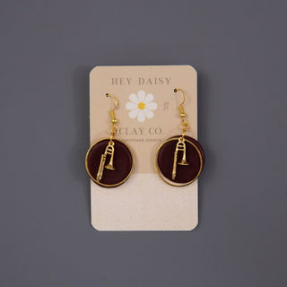 Hey Daisy Clay Co. - Trombone Earrings - Houghton Horns