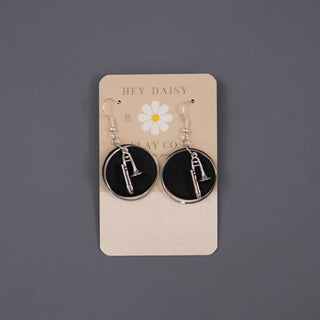 Hey Daisy Clay Co. - Trombone Earrings - Houghton Horns