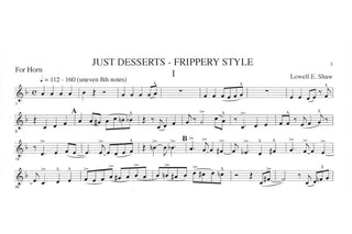 Just Desserts Frippery Style for Solo Horn by Lowell E. Shaw
