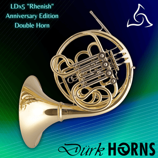 Lewis & Dürk LDx5 "Rhenish" Anniversary Edition - F/Bb Double French Horn - Detachable Bell Unlacquered Finish - Houghton Horns