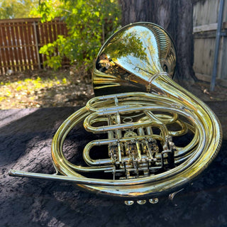 Lewis & Dürk LDx5 "Rhenish" Anniversary Edition - F/Bb Double French Horn - Yellow Brass - Detachable Bell - Unlacquered Finish - Houghton Horns