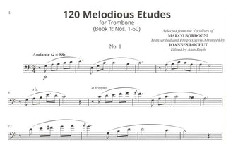 Melodious Etudes for Trombone Book 1: Nos. 1 - 60 Selected From The Vocalises Of Giovanni Marco Bordogni arr. Joannes Rochut - Houghton Horns