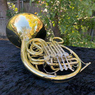 Paxman 20MYDC - F/Bb Double French Horn - Yellow Brass - Detachable Bell - Unlacquered Finish - Houghton Horns