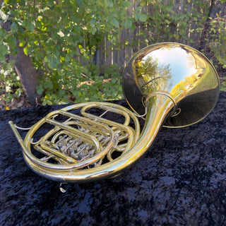 Paxman 20MYDC - F/Bb Double French Horn - Yellow Brass - Detachable Bell - Unlacquered Finish - Houghton Horns