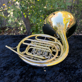 Paxman 20MYDC - F/Bb Double French Horn - Yellow Brass - Detachable Bell - Unlacquered Finish - Houghton Horns