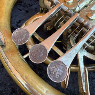 Paxman 40L Bb/High F Descant Horn - Gold Brass - Detachable Bell - Unlacquered Finish - Serial : 118413L (*AS - IS*) - Houghton Horns