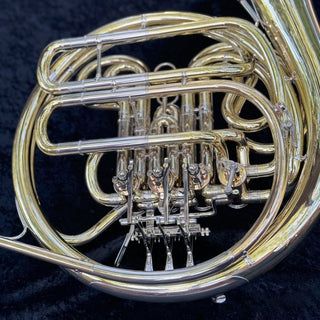 Ricco Kühn W 283 - F/Bb Double French Horn - Yellow Brass - Detachable Bell - Unlacquered Finish - Houghton Horns