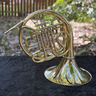 Ricco Kühn W 283 - F/Bb Double French Horn - Yellow Brass - Detachable Bell - Unlacquered Finish - Houghton Horns