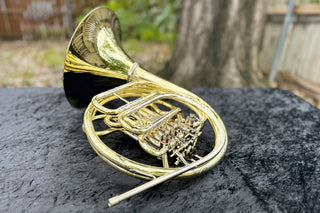 Ricco Kühn W 283 - F/Bb Double French Horn - Yellow Brass - Detachable Bell - Unlacquered Finish - Houghton Horns
