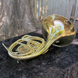 Ricco Kühn W 283 - F/Bb Double French Horn - Yellow Brass - Detachable Bell - Unlacquered Finish - Houghton Horns