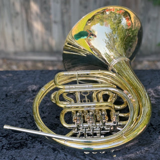 Ricco Kühn W 293 - F/Bb Double French Horn - Yellow Brass - Detachable Bell - Unlacquered Finish - Houghton Horns