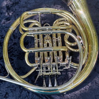 Ricco Kühn W 293 - F/Bb Double French Horn - Yellow Brass - Detachable Bell - Unlacquered Finish - Houghton Horns
