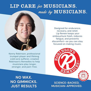 Robinson's Remedies Lip Renew Recovery Stick for Wind Musicians Bundle (4 - Pack) - Houghton Horns