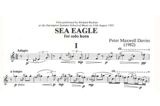Sea Eagle for Solo Horn by Peter Maxwell Davies - Houghton Horns