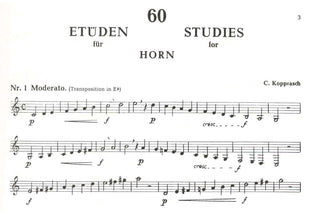 Sixty Selected Studies for Horn by Kopprasch