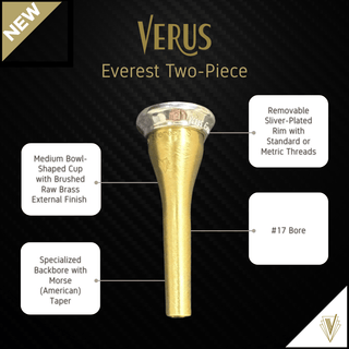 Verus Everest - French Horn Two - Piece Mouthpiece Rim - Houghton Horns