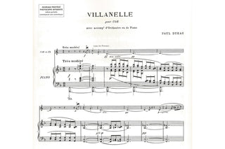Villanelle by Paul Dukas for French Horn and Piano, Editions Durand - Houghton Horns