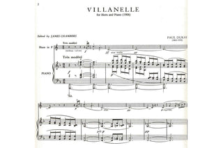 Villanelle for Solo Horn by Paul Dukas ed. Chambers - Houghton Horns
