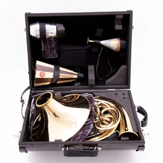 Wiseman Wooden - Detachable Bell French Horn Case - Model B (For French Horns with Tall Bells) - Houghton Horns