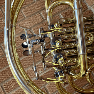 Yamaha YHR - 671DU - F/Bb Double French Horn - Yellow Brass - Detachable Bell - Unlacquered Finish - Houghton Horns