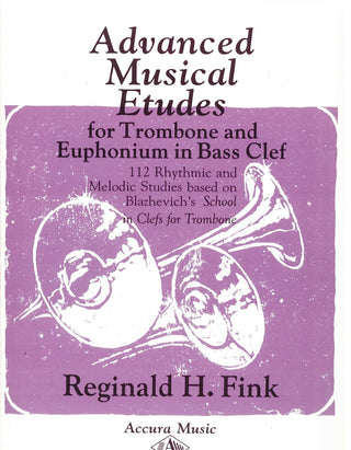 Advanced Musical Etudes for Trombone and Euphonium in Bass Clef by Reginald Fink - Houghton Horns