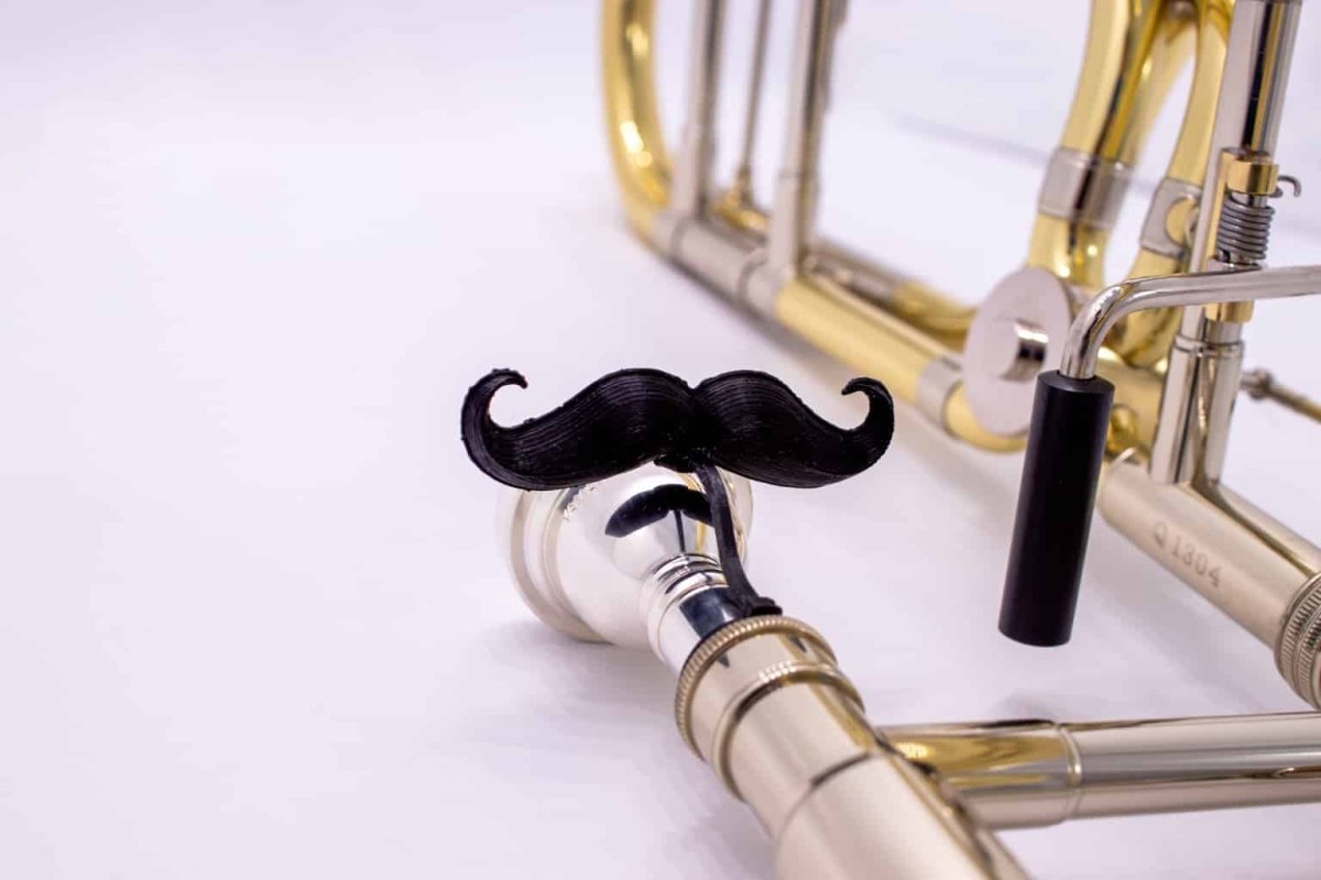Brasstache Clip-on Mustache for Brass Mouthpieces