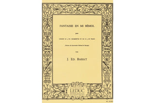 Fantaisie en Mi Bemol for Cornet or Trumpet and Piano by Joseph Edouard Barat - Houghton Horns