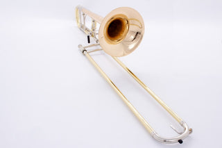 S.E. Shires Q30GR Q Series Tenor Trombone, Gold Brass Bell, Rotary Valve - Houghton Horns