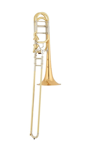 S.E. Shires Q36GA Q Series Bass Trombone, Gold Brass Bell, Axial-Flow Valve - Houghton Horns